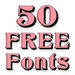 Logo Free Fonts 50 Pack 12 Icon