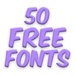 Logo Free Fonts 50 Pack 25 Icon