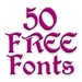 जल्दी Free Fonts 50 Pack 3 चिह्न पर हस्ताक्षर करें।
