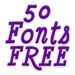 Logo Free Fonts 50 Pack 5 Icon