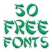 जल्दी Free Fonts 50 Pack 7 चिह्न पर हस्ताक्षर करें।
