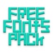 Le logo Free Fonts Pack 20 Icône de signe.