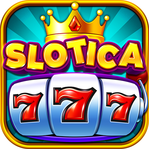 ロゴ Free Vegas Slots Slotica Cas 記号アイコン。