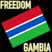 presto Freedom Gambia Icona del segno.