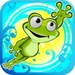 ロゴ Froggy Splash 記号アイコン。