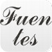 ロゴ Fuentes Cursivas 記号アイコン。