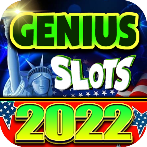 Logotipo Genius Slots Vegas Casino Game Icono de signo