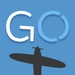 Le logo Go Plane Icône de signe.
