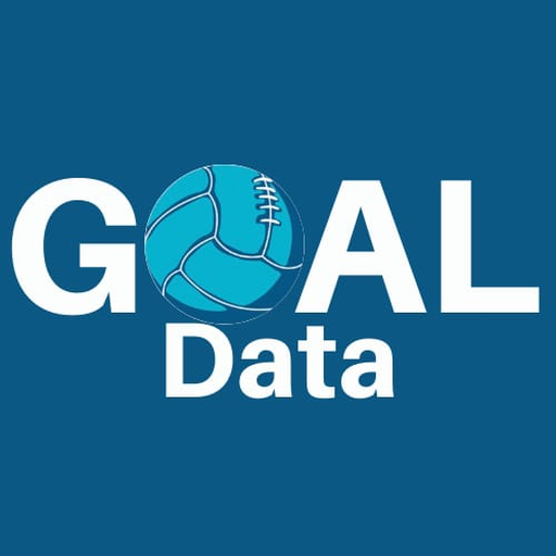 ロゴ Goal Data Estatisticas De Gols De Futebol 記号アイコン。