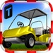 ロゴ Golf Cart Simulator 3d 記号アイコン。