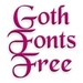 जल्दी Goth Fonts चिह्न पर हस्ताक्षर करें।