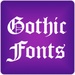 presto Gothic 2 Free Font Theme Icona del segno.