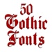 presto Gothic Fonts 50 Icona del segno.