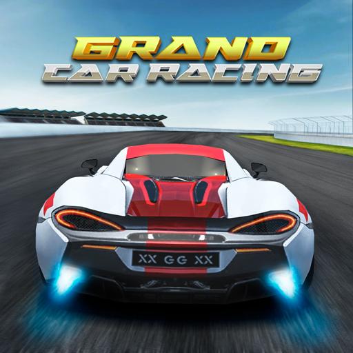 ロゴ Grand Car Racing 記号アイコン。