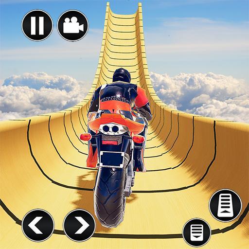 Le logo Gt Mega Ramp Stunt Bike Games Icône de signe.