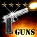 Le logo Guns Blast Run And Shoot Icône de signe.