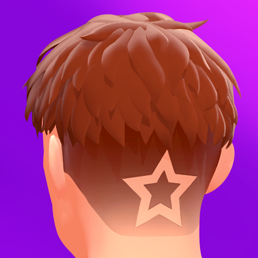 Le logo Hair Tattoo Barber Shop Game Icône de signe.