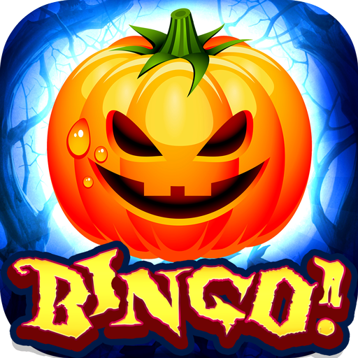 商标 Halloween Bingo Free Bingo Games 签名图标。
