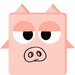 ロゴ Hard Flappy Pig 記号アイコン。