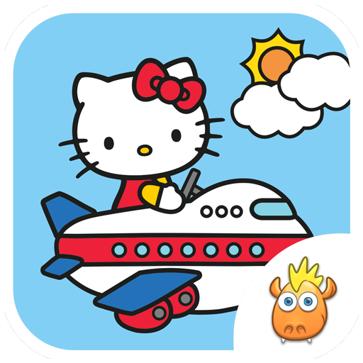 ロゴ Hello Kitty Descobrindo O Mundo 記号アイコン。