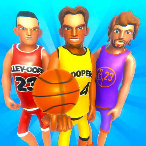 ロゴ Hoop Legend Basketball Stars 記号アイコン。