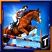 Le logo Horse Show Jump 3d Icône de signe.