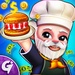 Le logo Idle Food Factory Cafe Cooking Tycoon Tap Game Icône de signe.