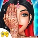 商标 Indian Princess Mehndi Hand Foot Spa Salon 签名图标。