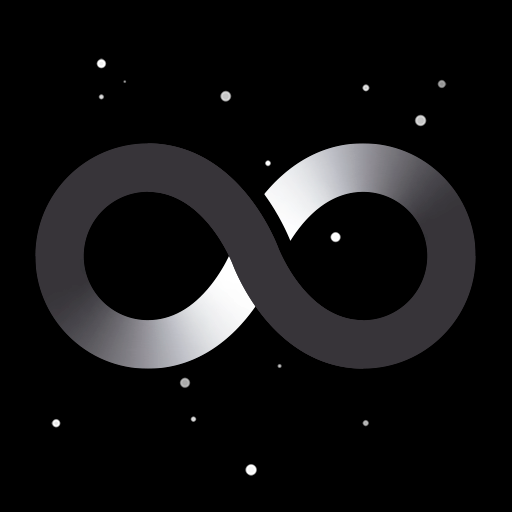 ロゴ Infinity Loop Acalma E Relaxa 記号アイコン。