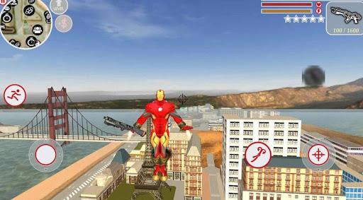 画像 0Iron Rope Hero War Superhero Crime City Games 記号アイコン。