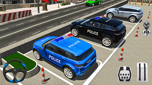 Image 1Jogo De Estacionamento Da Policia City Car Game Icône de signe.