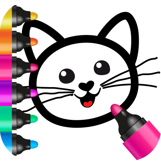 Logotipo Jogo Pintar Para Bebes Jogos De Colorir Desenhos Icono de signo
