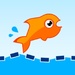 Le logo Jumping Fish Icône de signe.