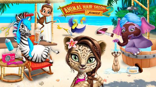 Image 0Jungle Animal Hair Salon 2 Tropical Beauty Salon Icône de signe.