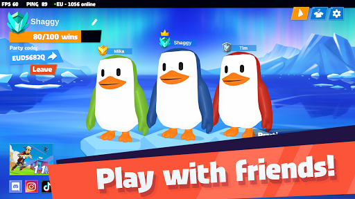 图片 2Justfall Lol Jogo Multijogador Com Pinguins 签名图标。
