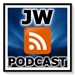 Le logo Jw Podcast English Icône de signe.