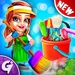 Logotipo Keep Home Clean Tidy Girls House Cleanup Game Icono de signo