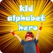 Le logo Kid Alphabet Hero Icône de signe.