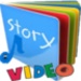 Le logo Kid Video Stories Rhymes Songs Icône de signe.