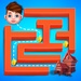 商标 Kids Maze Puzzle Maze Challenge Game 签名图标。