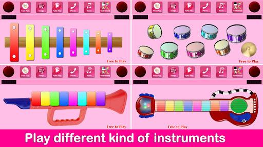 Image 2Kids Pink Piano Icône de signe.