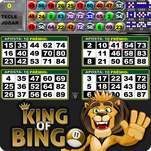 ロゴ King Of Bingo Video Bingo 記号アイコン。
