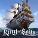 Le logo King Of Sails Royal Navy Icône de signe.