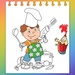Le logo Kitchen Cooking Coloring Pages Kids Coloring Book Icône de signe.