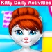 Le logo Kitty Daily Activities Game Icône de signe.