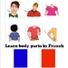 Le logo Learn Body Parts In French Icône de signe.