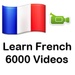 Le logo Learn French 6000 Videos Icône de signe.