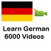 Le logo Learn German 6000 Videos Icône de signe.