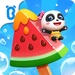 Le logo Little Panda S Ice Cream Factory Icône de signe.