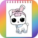 ロゴ Lol Pets Coloring Book 記号アイコン。